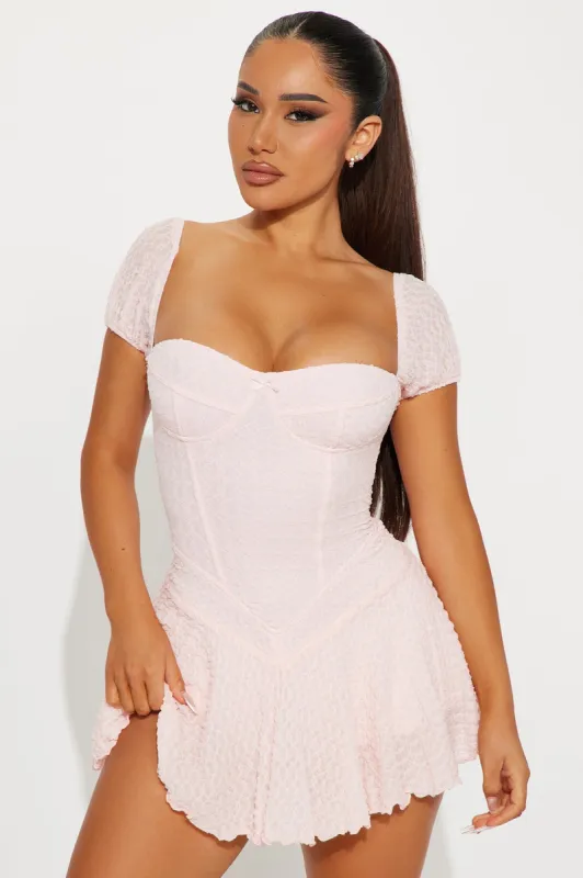 Mia Textured Micro Mini Dress - Pink sold by Fashion Nova
