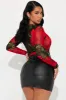 Bad Romance Mesh Bodysuit - Black/combo sold by Fashion Nova