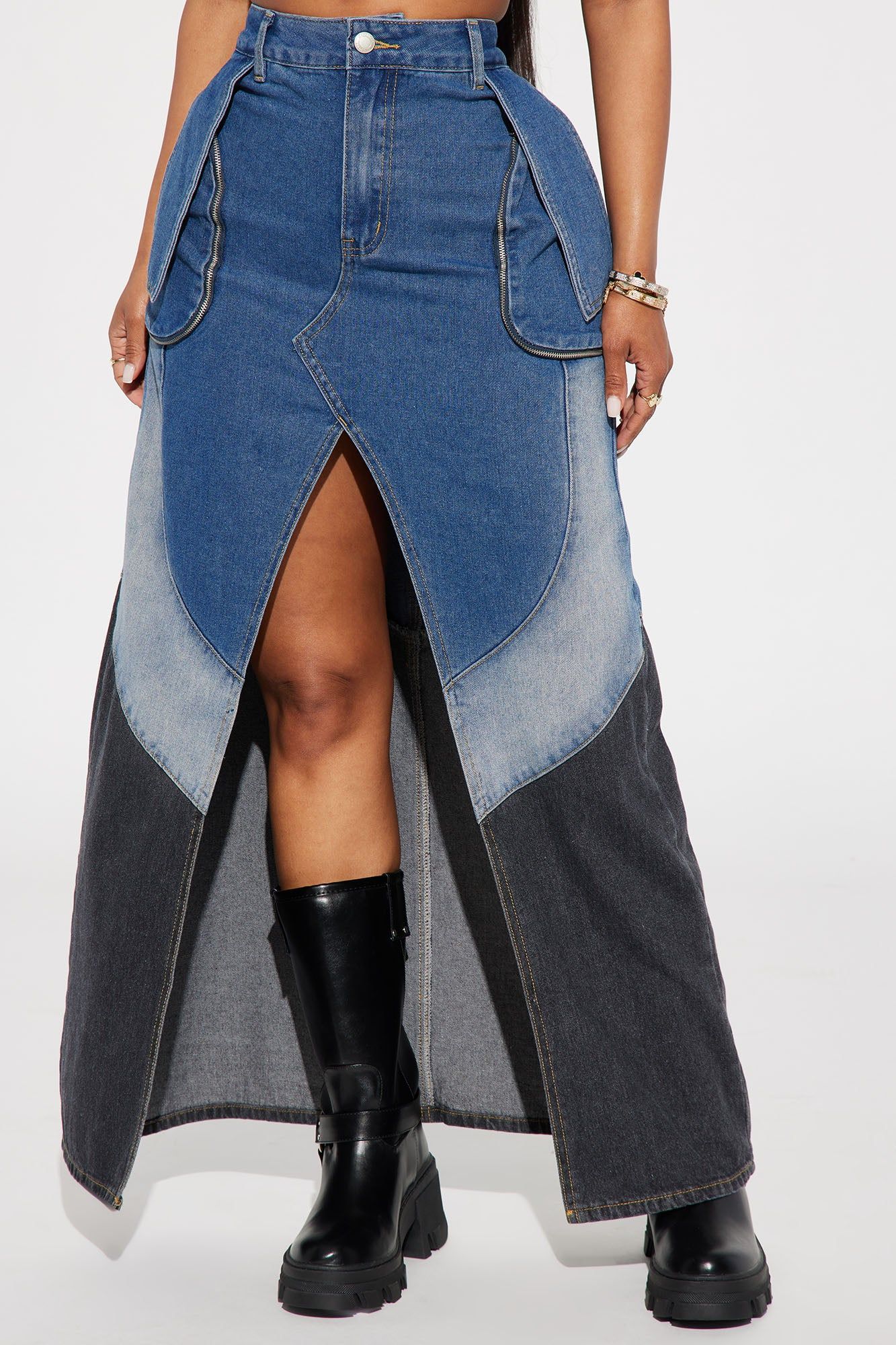 Cooler Than Cool Denim Maxi Skirt - Medium Wash sold by Fashion Nova product image thumbnail 2