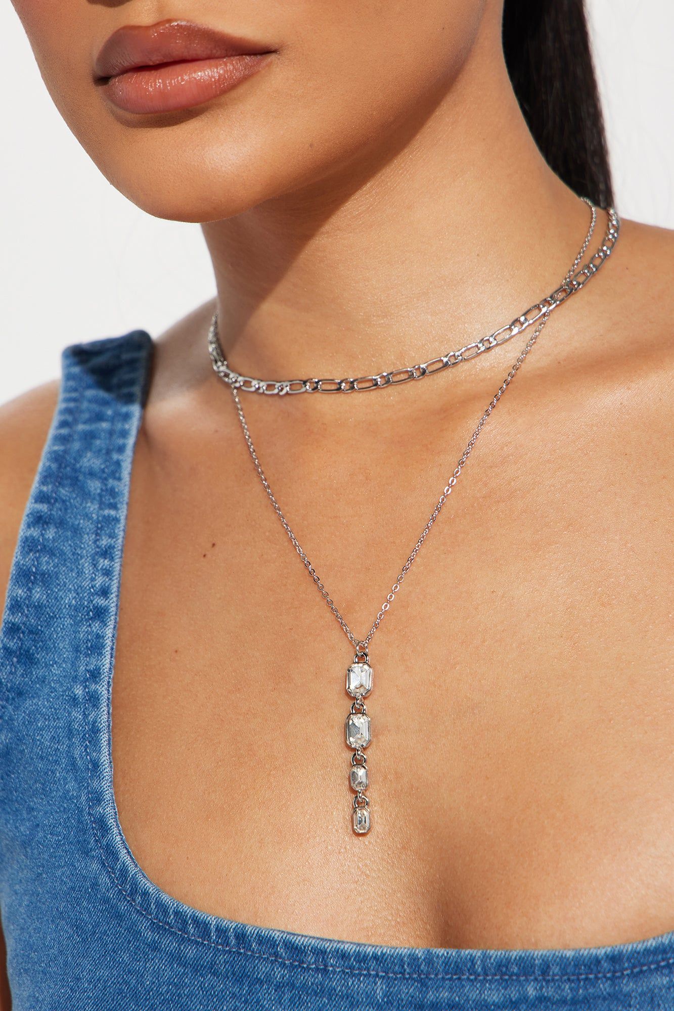 Take Me Downtown Necklace - Silver sold by Fashion Nova