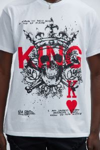 Official King Short Sleeve Tee - White sold by Fashion Nova