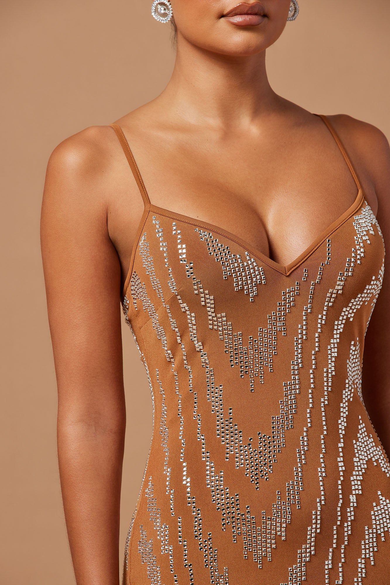 Blaire Embellished Mini Dress - Cognac sold by Fashion Nova product image thumbnail 3