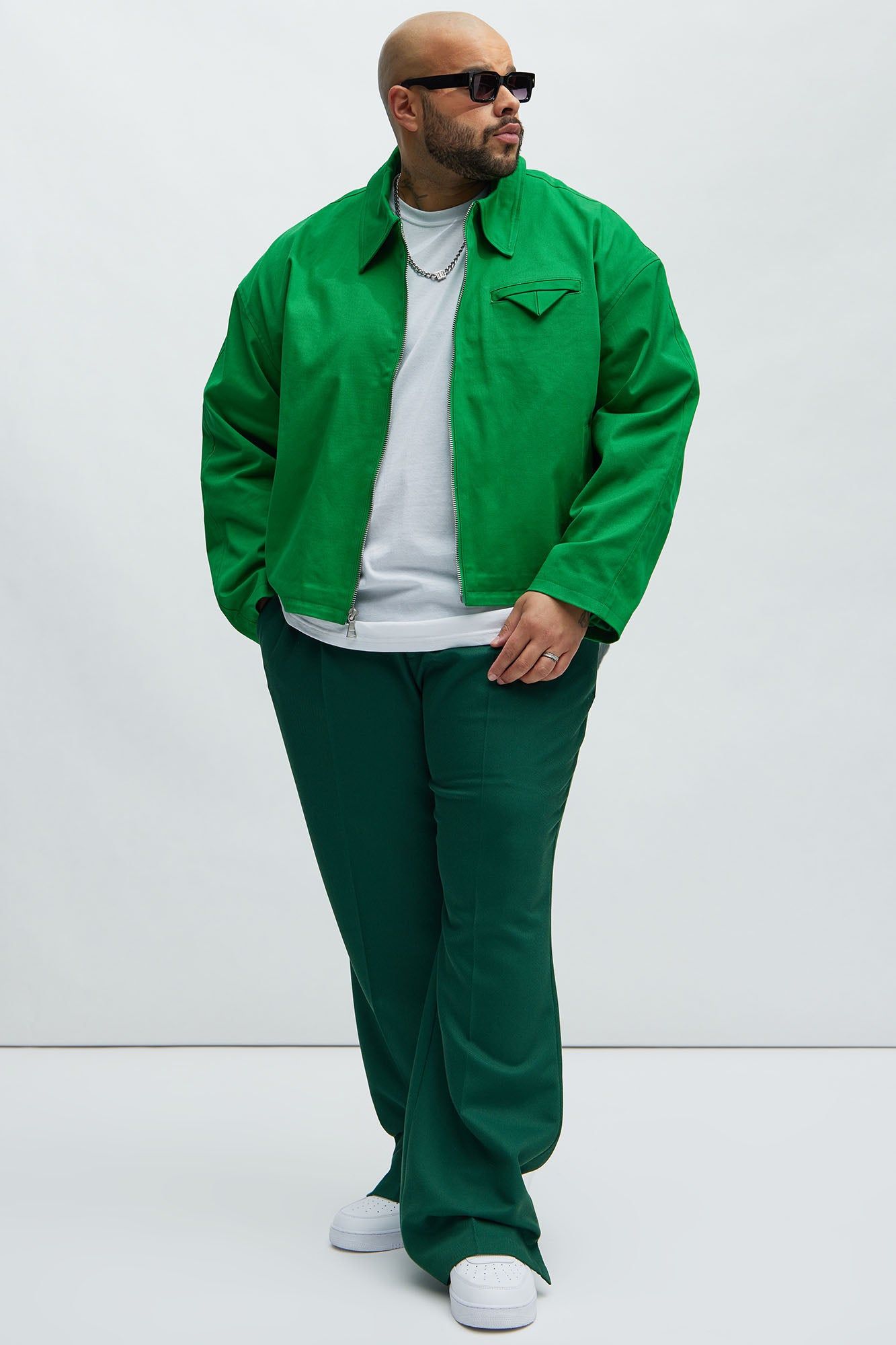 Bordeaux Cropped Chore Jacket - Green sold by Fashion Nova product image thumbnail 2