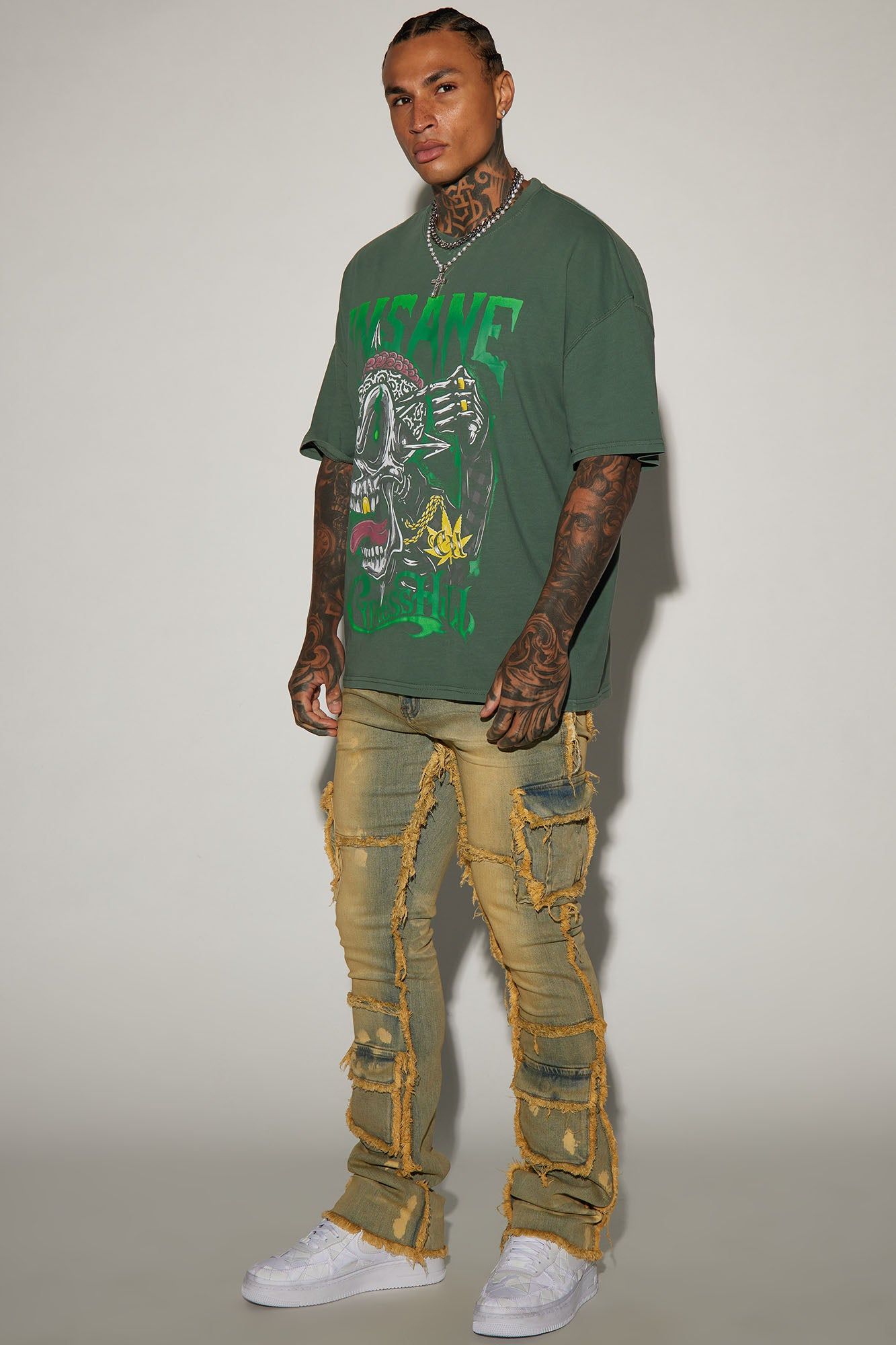 We Got This Fray Stacked Skinny Flare Jeans - Medium Wash sold by Fashion Nova product image thumbnail 2