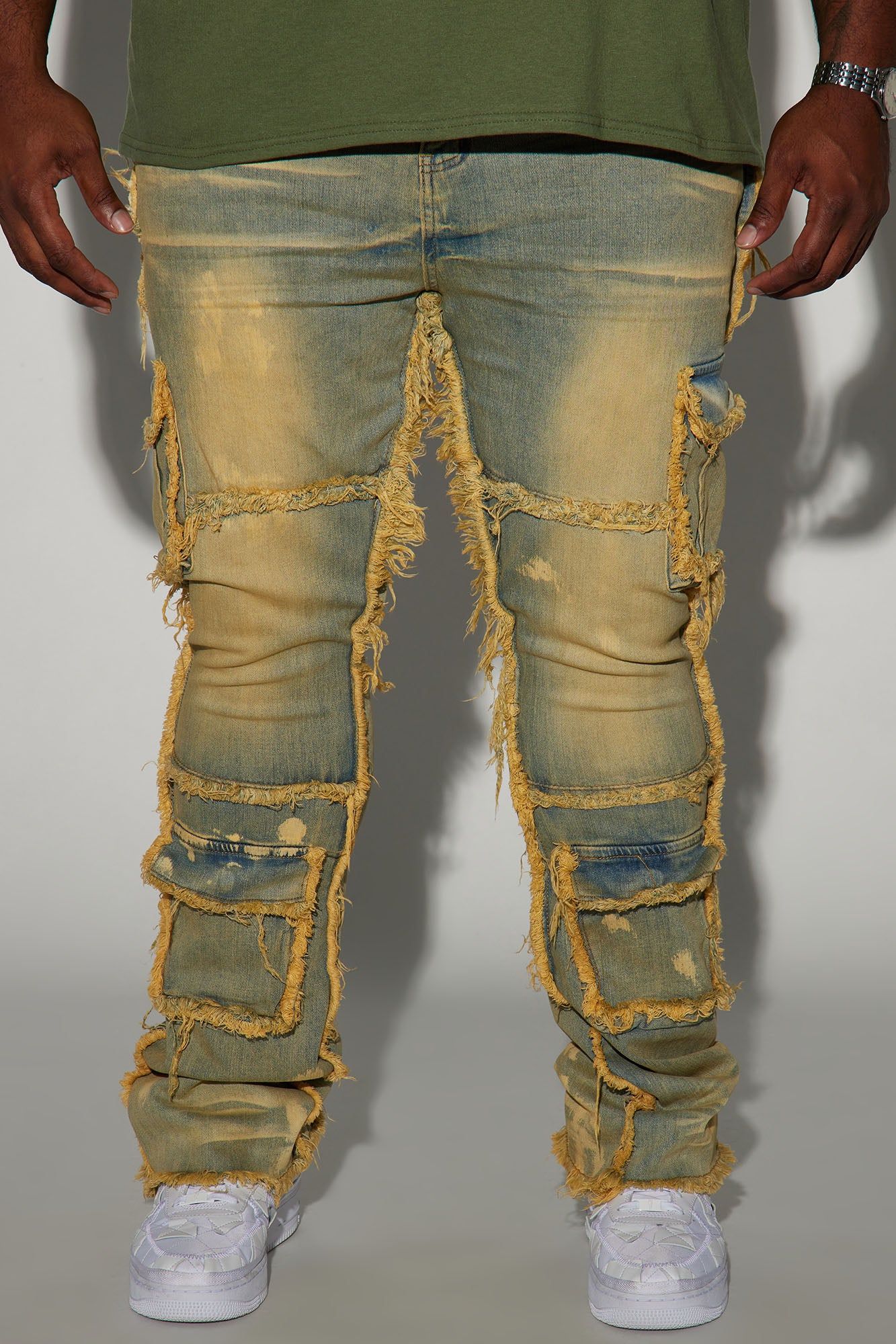 We Got This Fray Stacked Skinny Flare Jeans - Medium Wash sold by Fashion Nova product image thumbnail 5