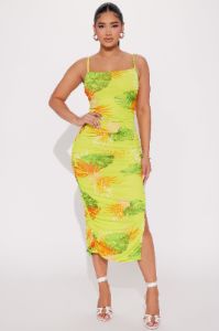 Resort Ready Mesh Maxi Dress - Lime sold by Fashion Nova
