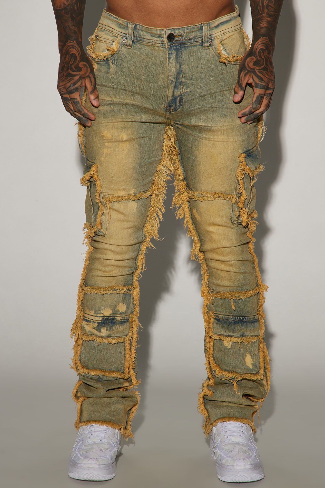 We Got This Fray Stacked Skinny Flare Jeans - Medium Wash sold by Fashion Nova product image thumbnail 3