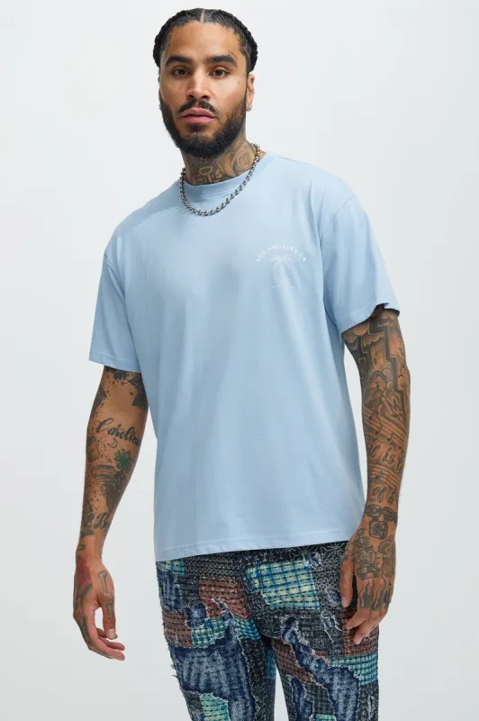 Los Angeles Beach Club Short Sleeve Tee - Blue sold by Fashion Nova