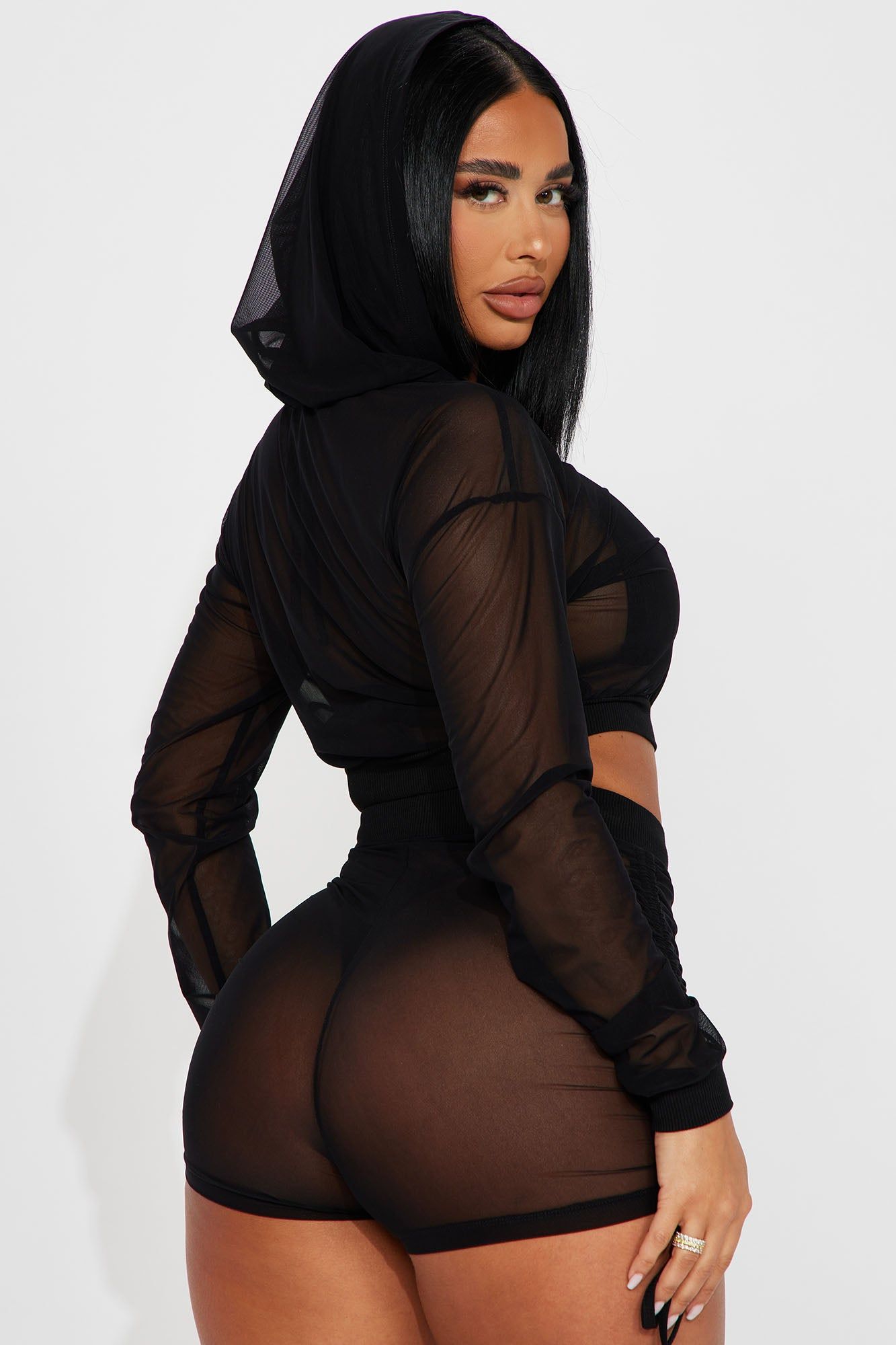 Volleyball On The Beach 2 Piece Coverup Set - Black sold by Fashion Nova product image thumbnail 3