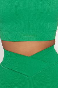 Namaste Seamless 2 Piece Active Top - Kelly Green sold by Fashion Nova
