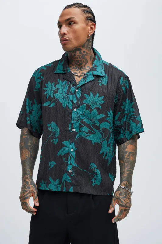 Gardener Textured Shirt - Black/combo sold by Fashion Nova