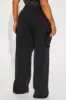 Nessa Washed Wide Leg Cargo Pant - Black sold by Fashion Nova