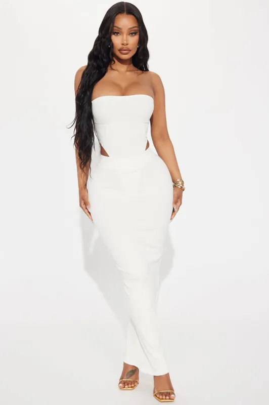 Isabelle Snatched Skirt Set - Off White sold by Fashion Nova