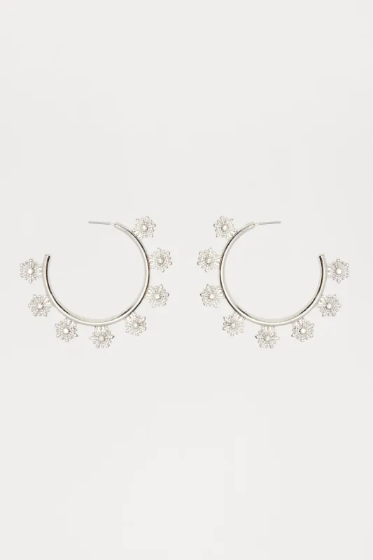 Frosted Flakes Earrings - Silver sold by Fashion Nova