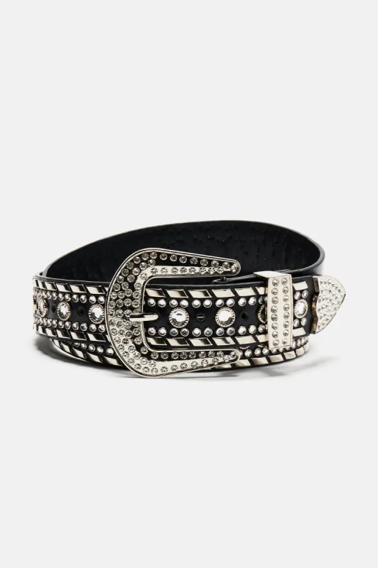 Wild Wrangler Studded Belt - Black sold by Fashion Nova
