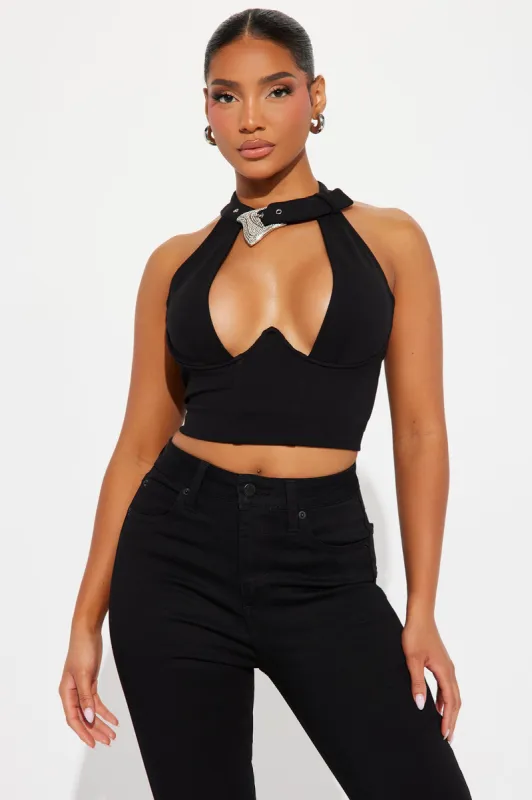 On Your Wanted List Corset Top - Black sold by Fashion Nova