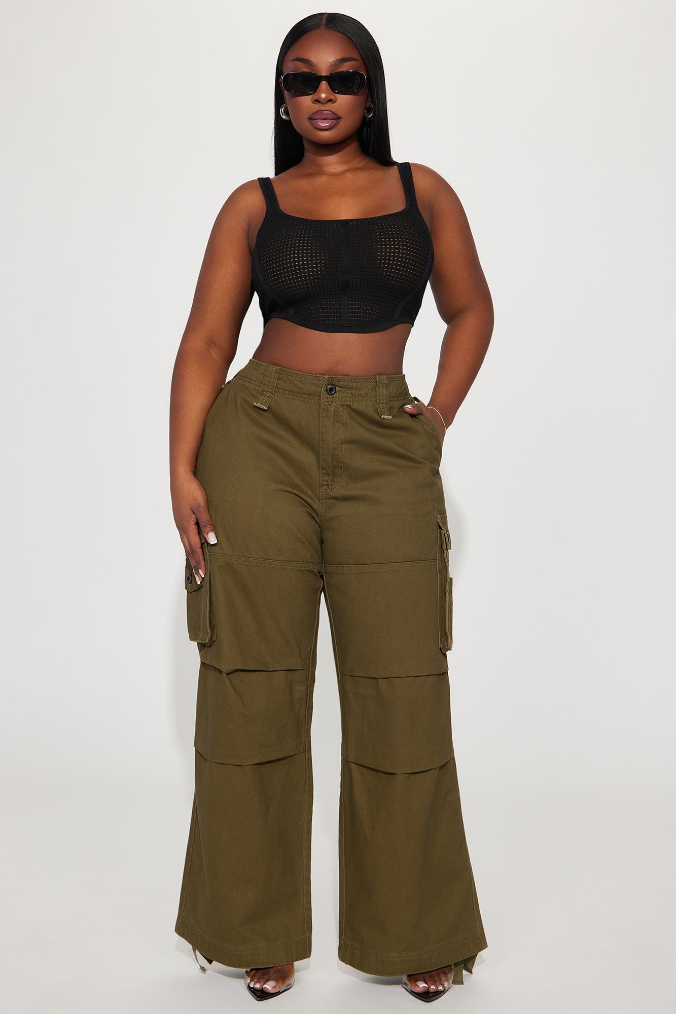 Pull My Strings Cargo Jogger - Olive sold by Fashion Nova product image thumbnail 4