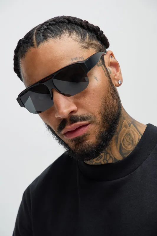 Can't Control 'Em Sunglasses - Black sold by Fashion Nova