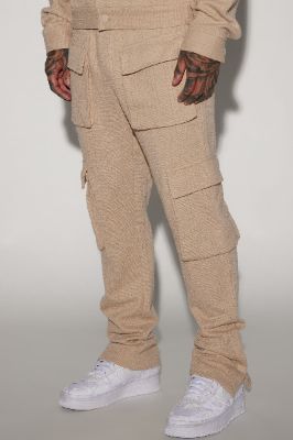 Jordan Textured Snap Cargo Pants - Tan sold by Fashion Nova
