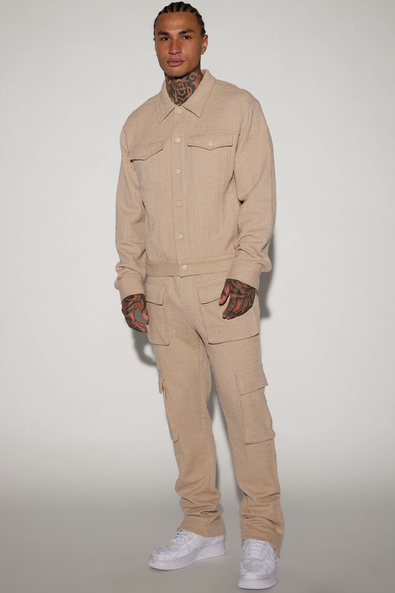 Jordan Textured Snap Cargo Pants - Tan sold by Fashion Nova product image thumbnail 2