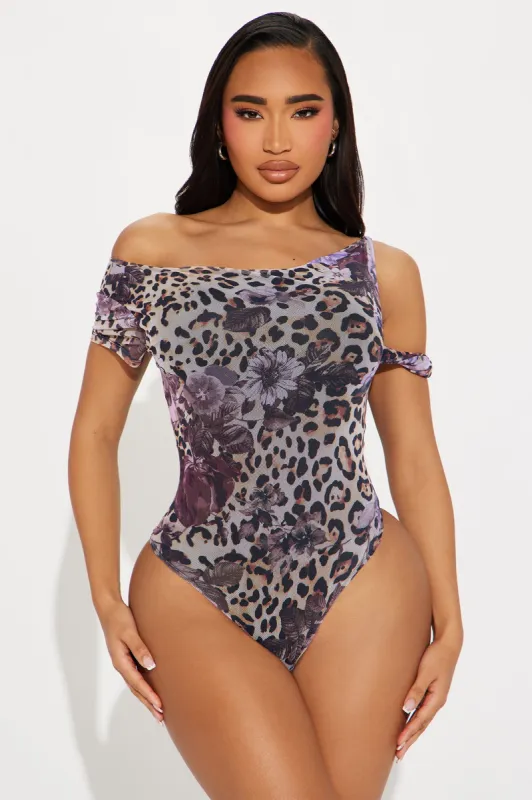 Catarina Mesh Bodysuit - Leopard sold by Fashion Nova