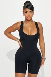 Thigh Slimming Shapewear Romper - Black sold by Fashion Nova
