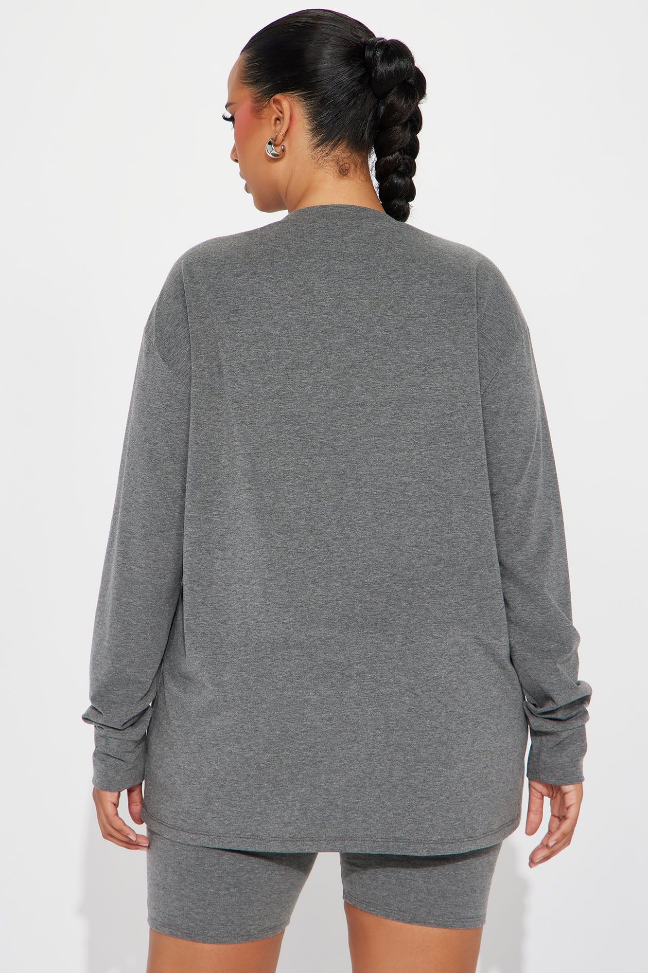 Angel Baby Biker Short Set - Heather Grey sold by Fashion Nova product image thumbnail 7