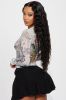 Ed Hardy Mesh Top - Ivory/combo sold by Fashion Nova