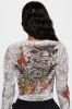 Ed Hardy Mesh Top - Ivory/combo sold by Fashion Nova