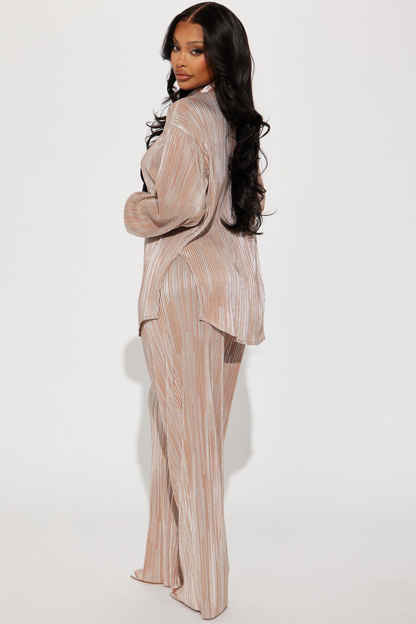 Stealing Hearts Metallic Pant Set - Mocha sold by Fashion Nova product image thumbnail 3