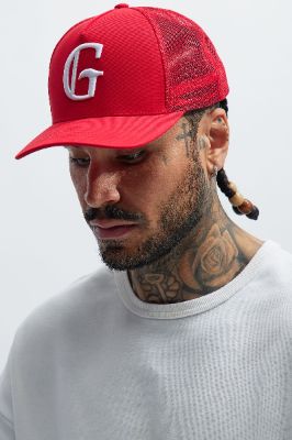 Georgia Twill Trucker Hat - Red sold by Fashion Nova