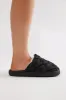 Down To Lounge Slippers - Black sold by Fashion Nova