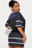 All This Drip Jersey Mini Dress - Black/combo sold by Fashion Nova