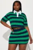 Lindsay Striped Polo Skirt Set - Hunter sold by Fashion Nova