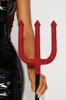 Perfect Devil Rhinestone Pitch Fork Prop - Red sold by Fashion Nova
