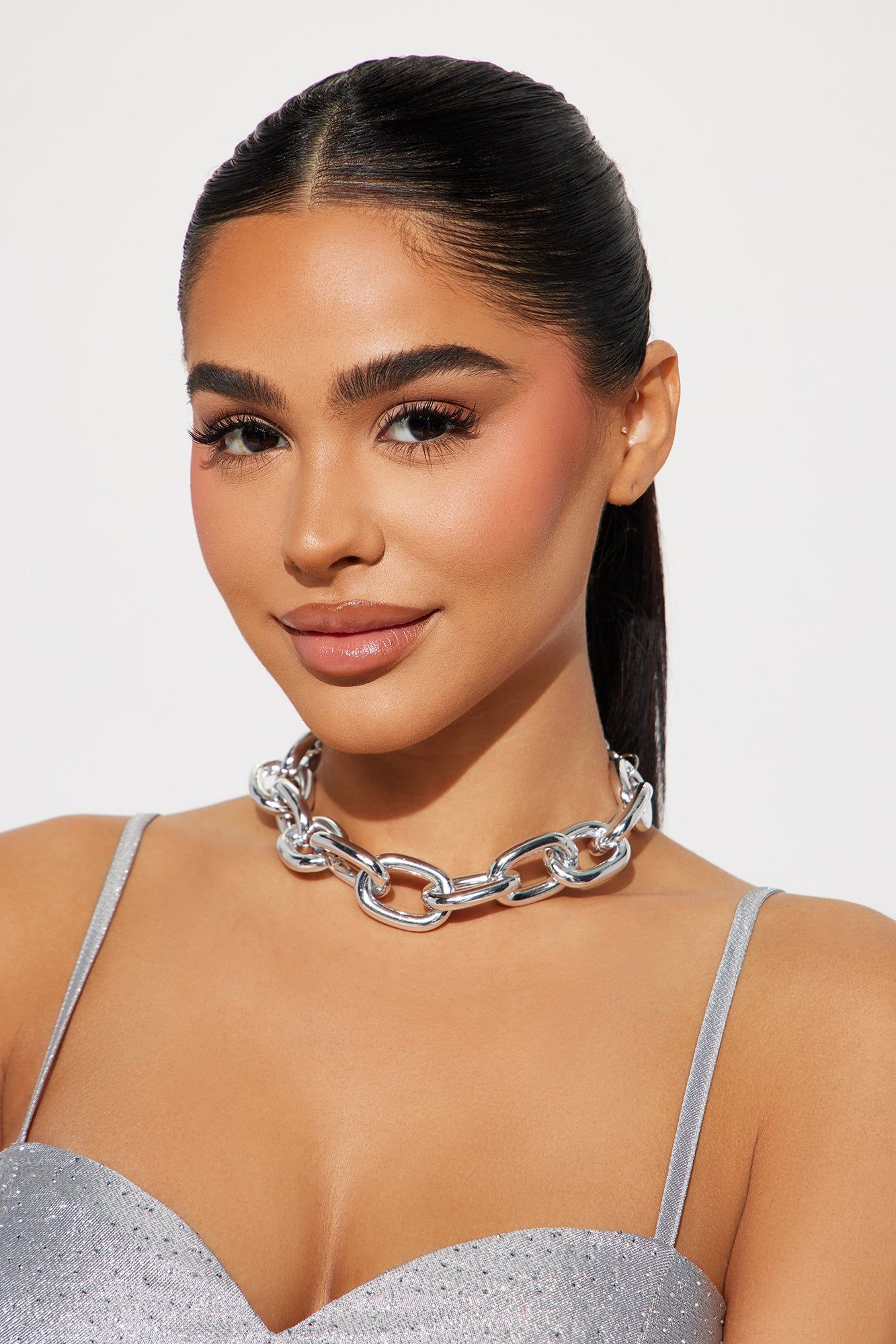 80s Babe Chain Necklace - Silver sold by Fashion Nova product image thumbnail 2