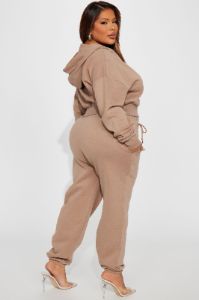 Brianna Jogger Pant Set - Mocha sold by Fashion Nova