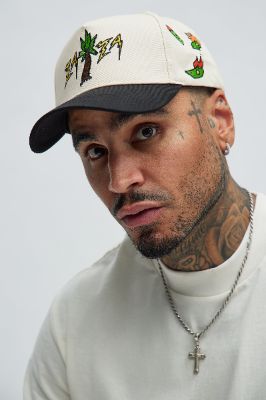 Zaza Palm Leaf Snapback Hat - Tan sold by Fashion Nova