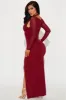 Meritt Maxi Dress - Burgundy sold by Fashion Nova