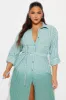 Ollya Midi Shirt Dress - Green sold by Fashion Nova
