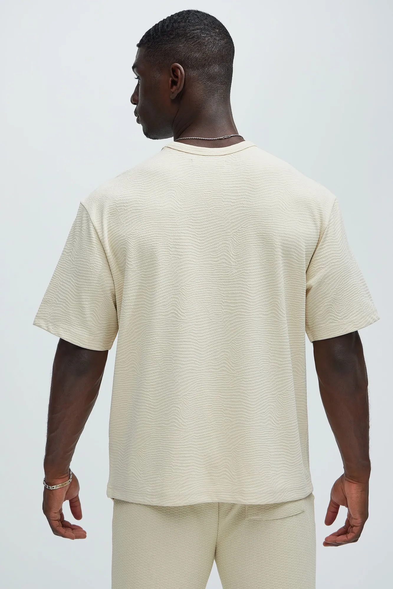 Mika Textured Relaxed Short Sleeve Tee - Oatmeal sold by Fashion Nova product image thumbnail 4