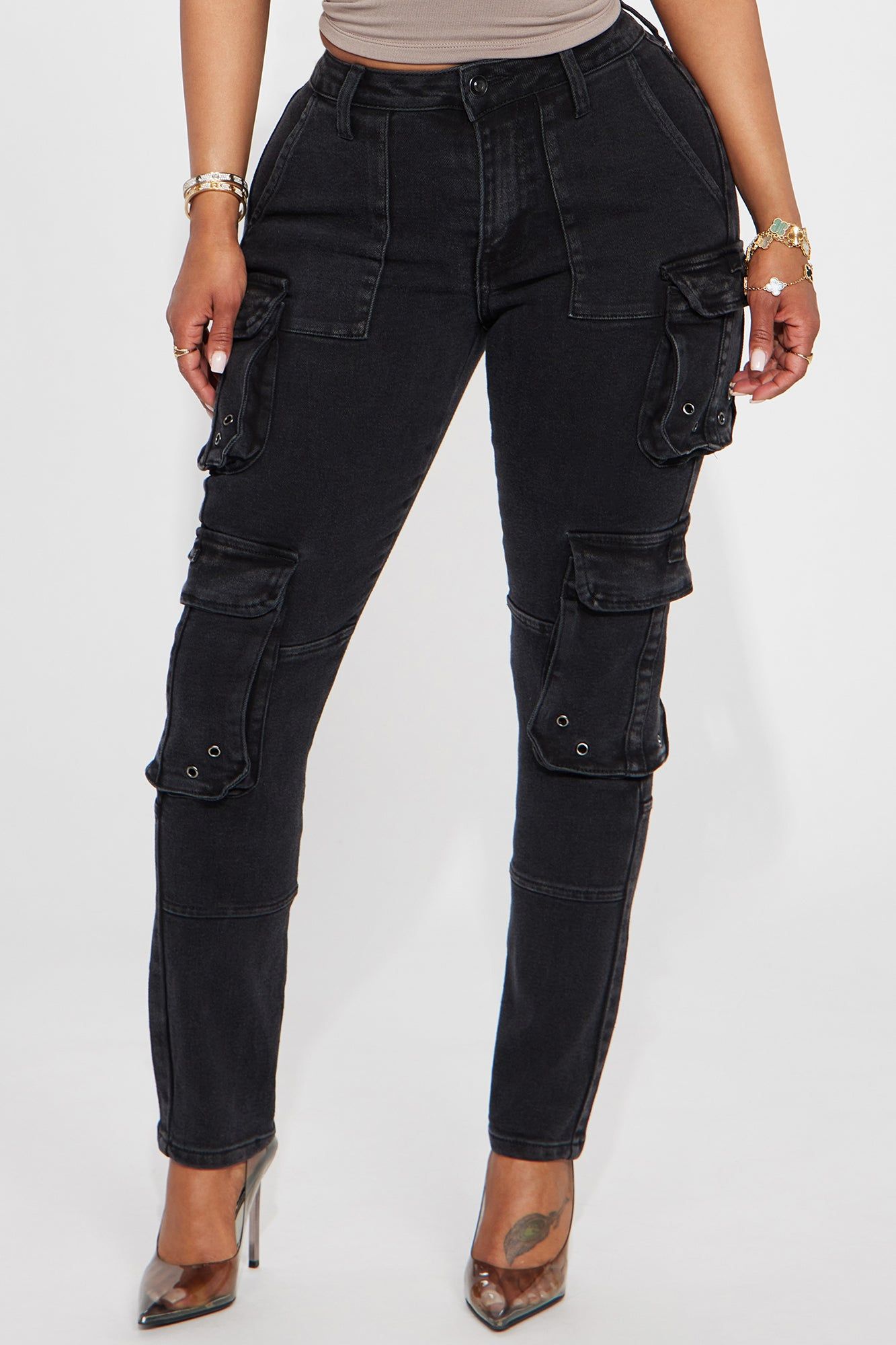 Mila Cargo Skinny Pant - Black sold by Fashion Nova product image thumbnail 2
