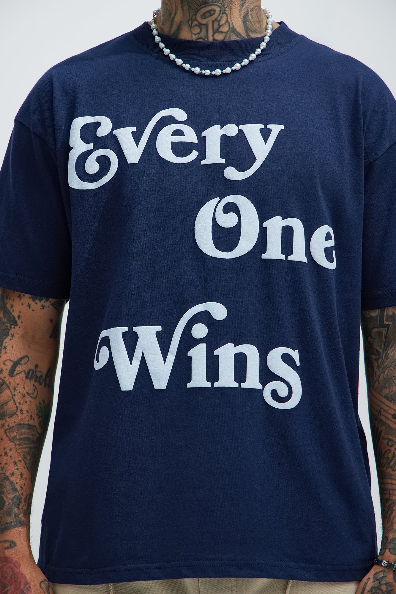 Everyone Wins Oversize Short Sleeve Tee - Navy sold by Fashion Nova product image thumbnail 3