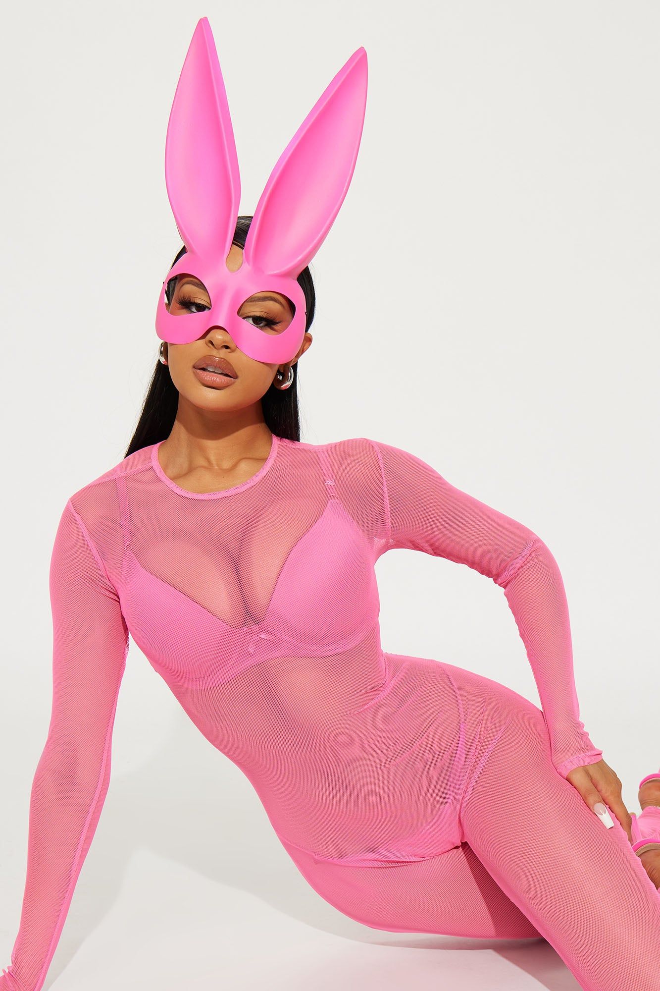 Sultry Bunny 2 Piece Costume Set - Neon Pink sold by Fashion Nova product image thumbnail 2
