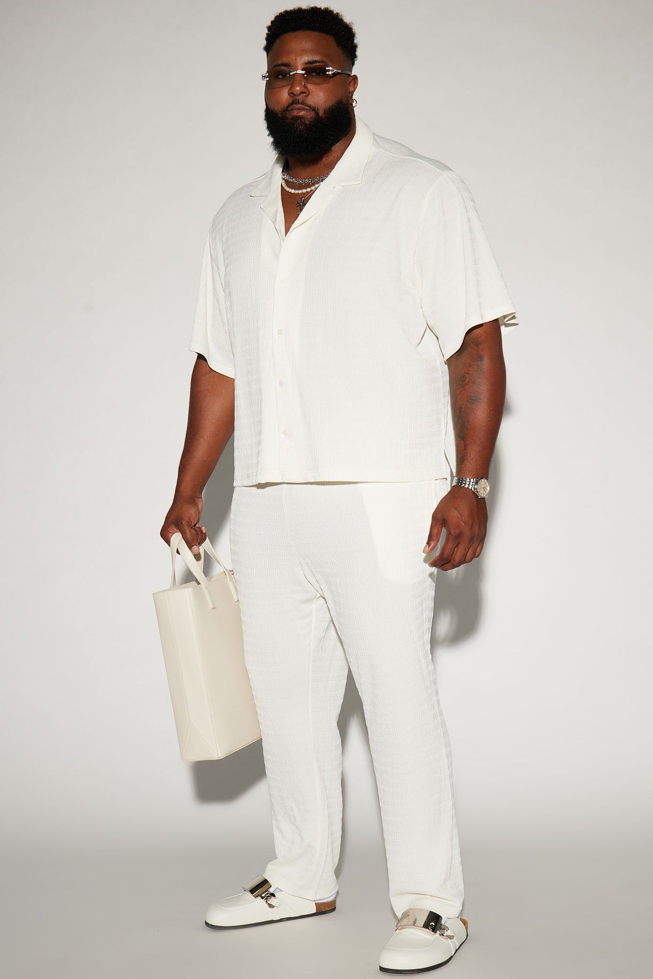 Boca Button Up Shirt - White sold by Fashion Nova product image thumbnail 2