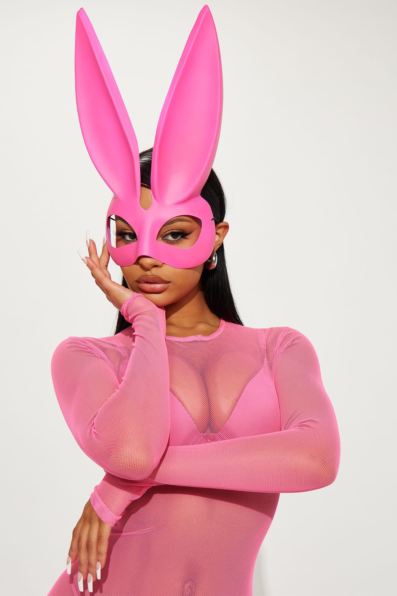 Sultry Bunny 2 Piece Costume Set - Neon Pink sold by Fashion Nova product image thumbnail 3