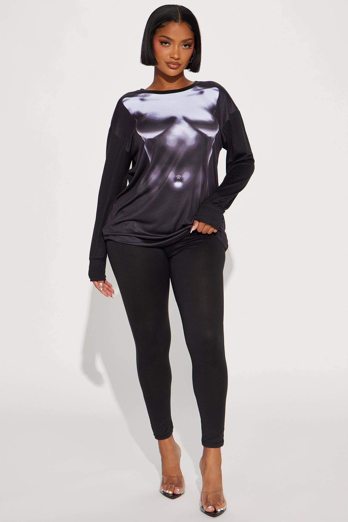 In Tune Body Heat Legging Set - Black sold by Fashion Nova