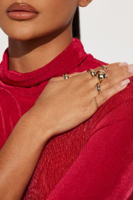 Need Them All 6 Piece Ring Set - Gold sold by Fashion Nova