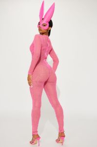 Sultry Bunny 2 Piece Costume Set - Neon Pink sold by Fashion Nova