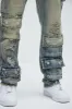 My Way Patched Straight Jeans - Vintage Wash sold by Fashion Nova